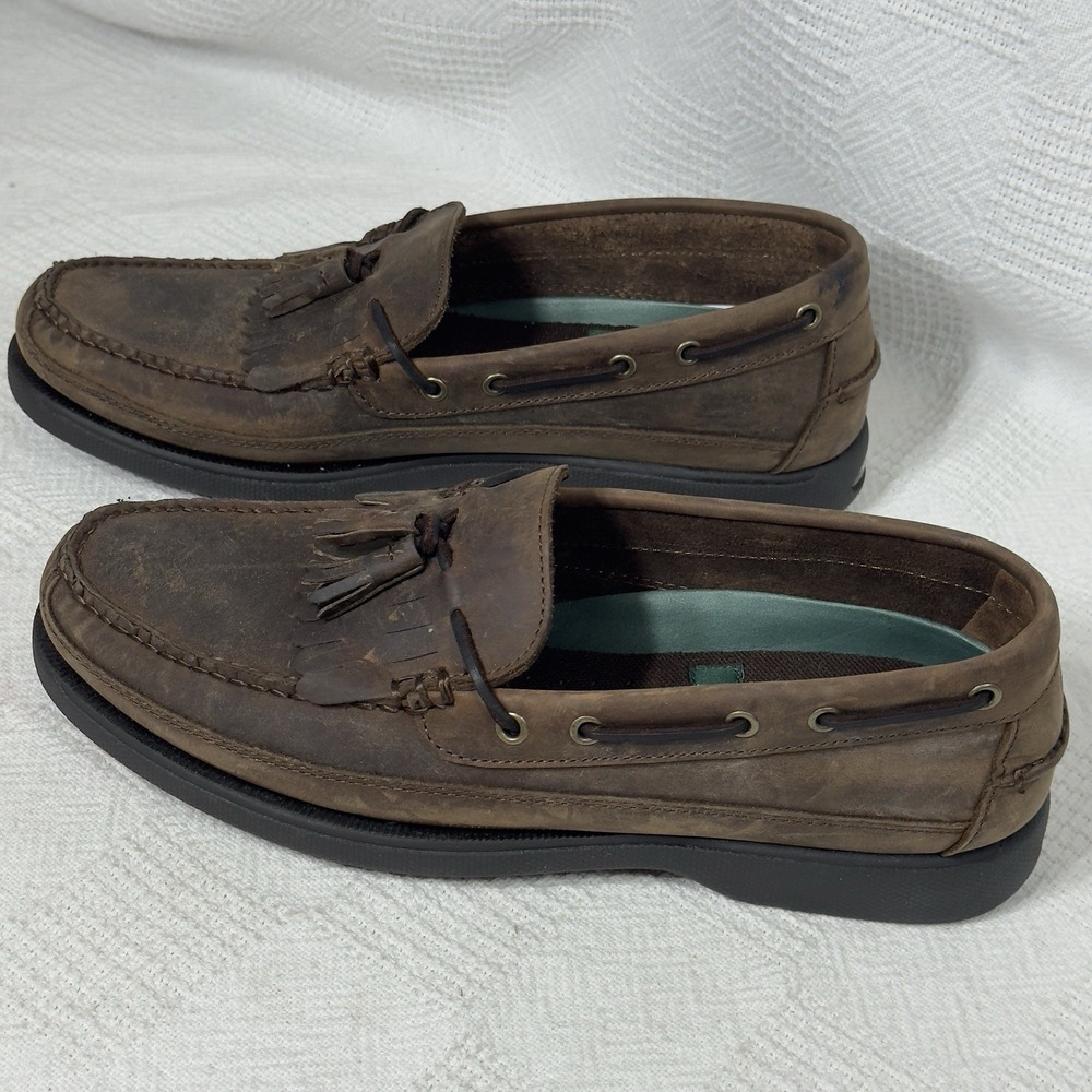 GH Bass Men's‎ Brown Leather Tassel Loafers Casual Slip Ons Size 10M